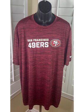 Nike Dri-Fit NFL San Francisco 49ers Velocity Heather Red Training Top, Men 3XLT